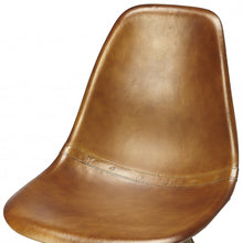 Medium Brown Leather Dining Chair