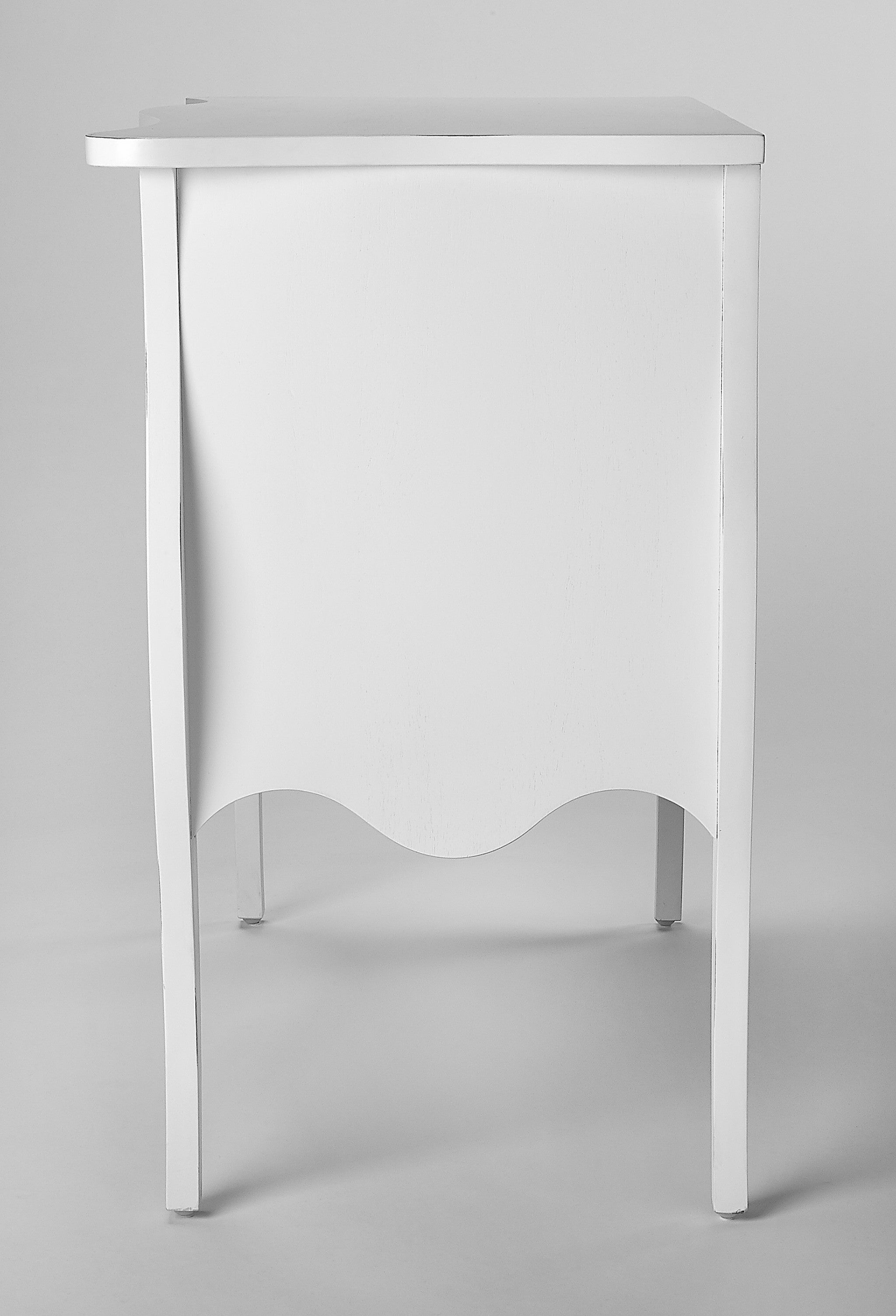 34" White Solid Wood Two Drawer Standard Chest