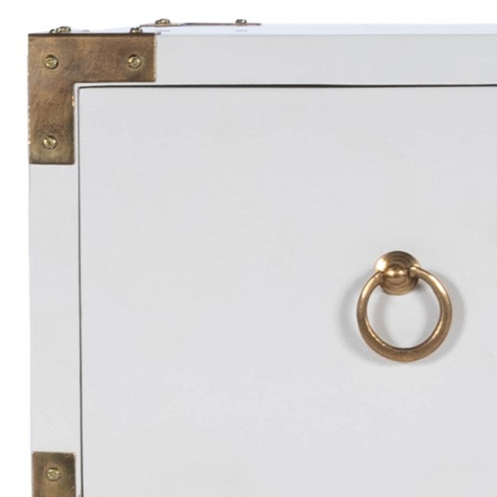 28" White Solid Wood Three Drawer Standard Dresser