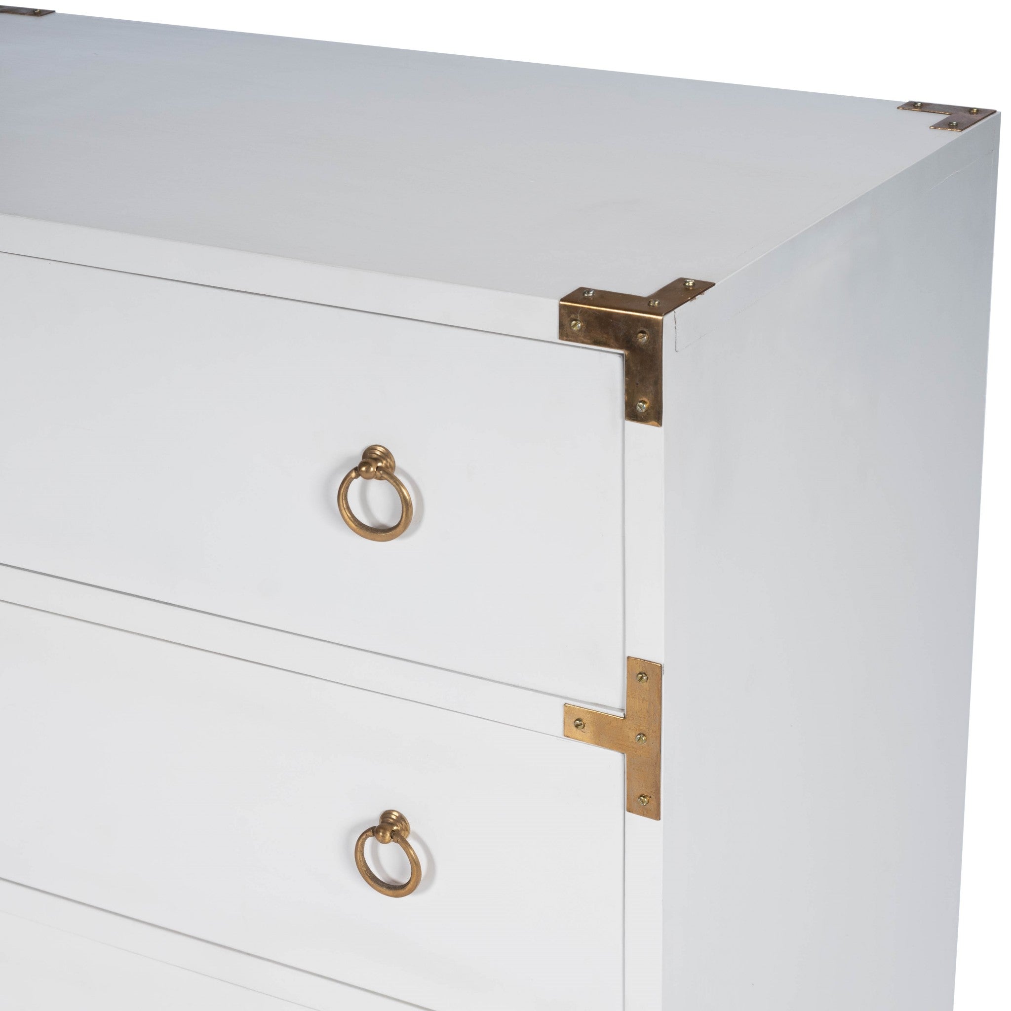 28" White Solid Wood Three Drawer Standard Dresser