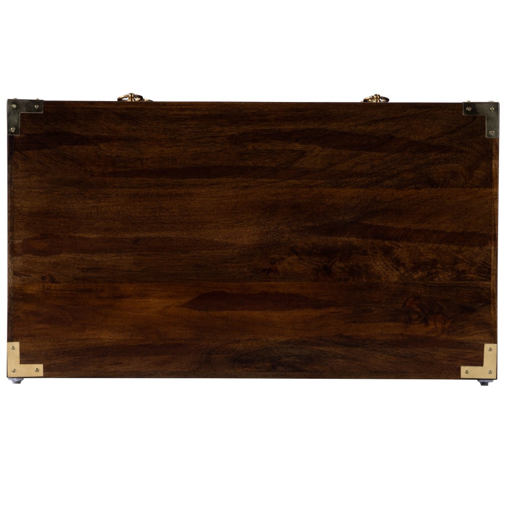 28" Brown Solid Wood Three Drawer Standard Dresser