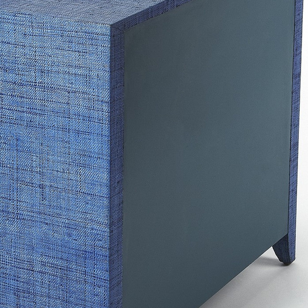 34" Blue Manufactured Wood Four Drawer Standard Chest