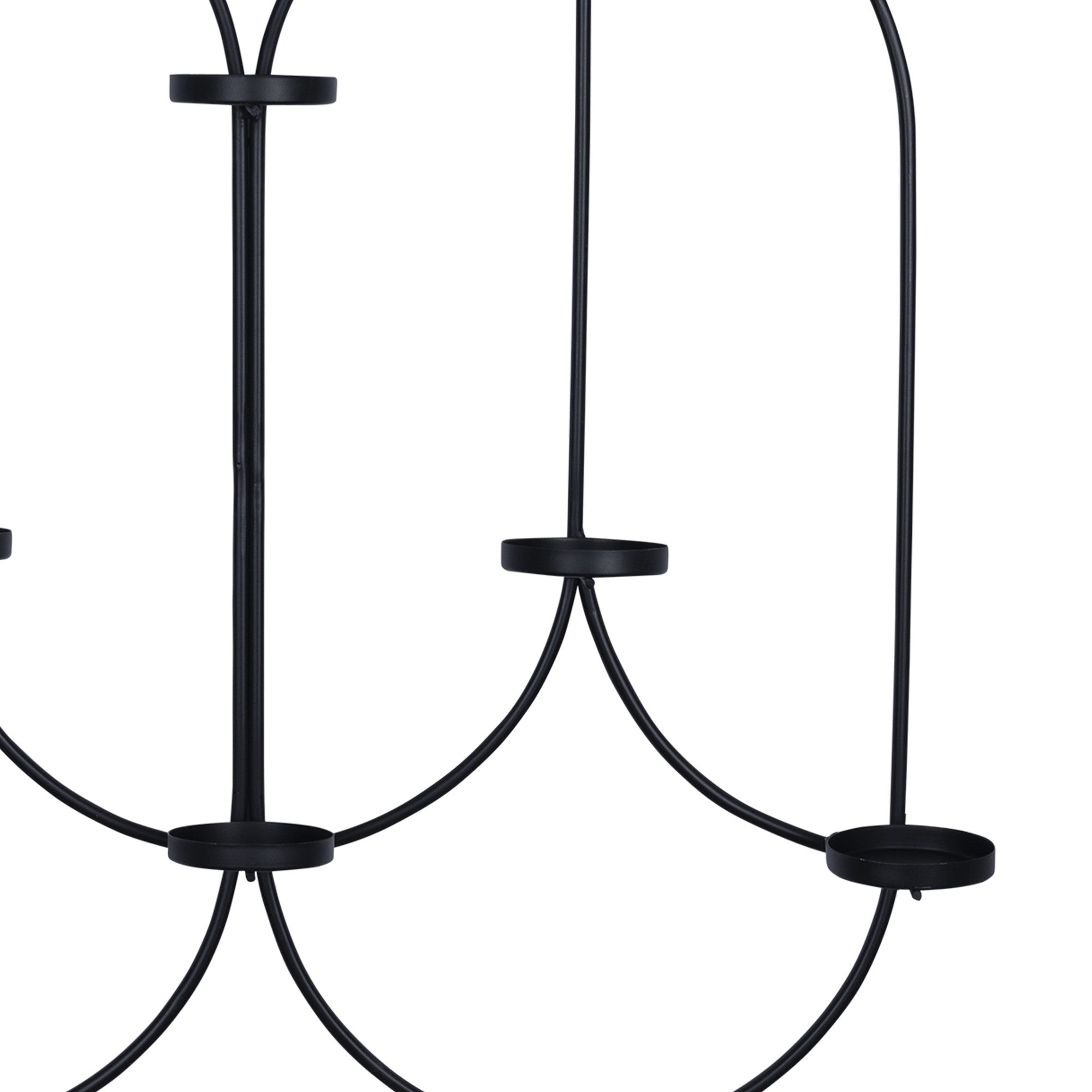 Matte Black Tea Light Holder Wall Decor