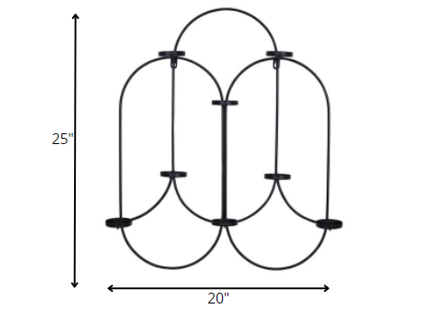 Matte Black Tea Light Holder Wall Decor