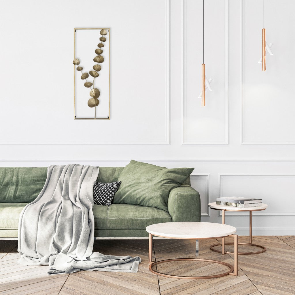 Framed Metal Plant Wall Decor