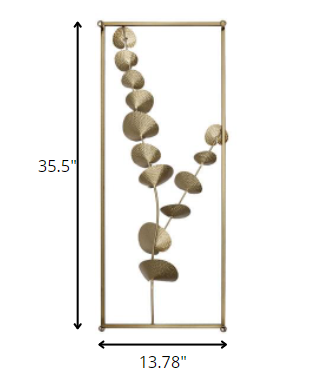 Framed Metal Plant Wall Decor