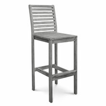 Distressed Bar Chair With Horizontal Slats