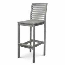 Distressed Bar Chair With Horizontal Slats