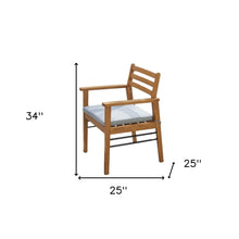 Light Wood Dining Chair With Metal Supports