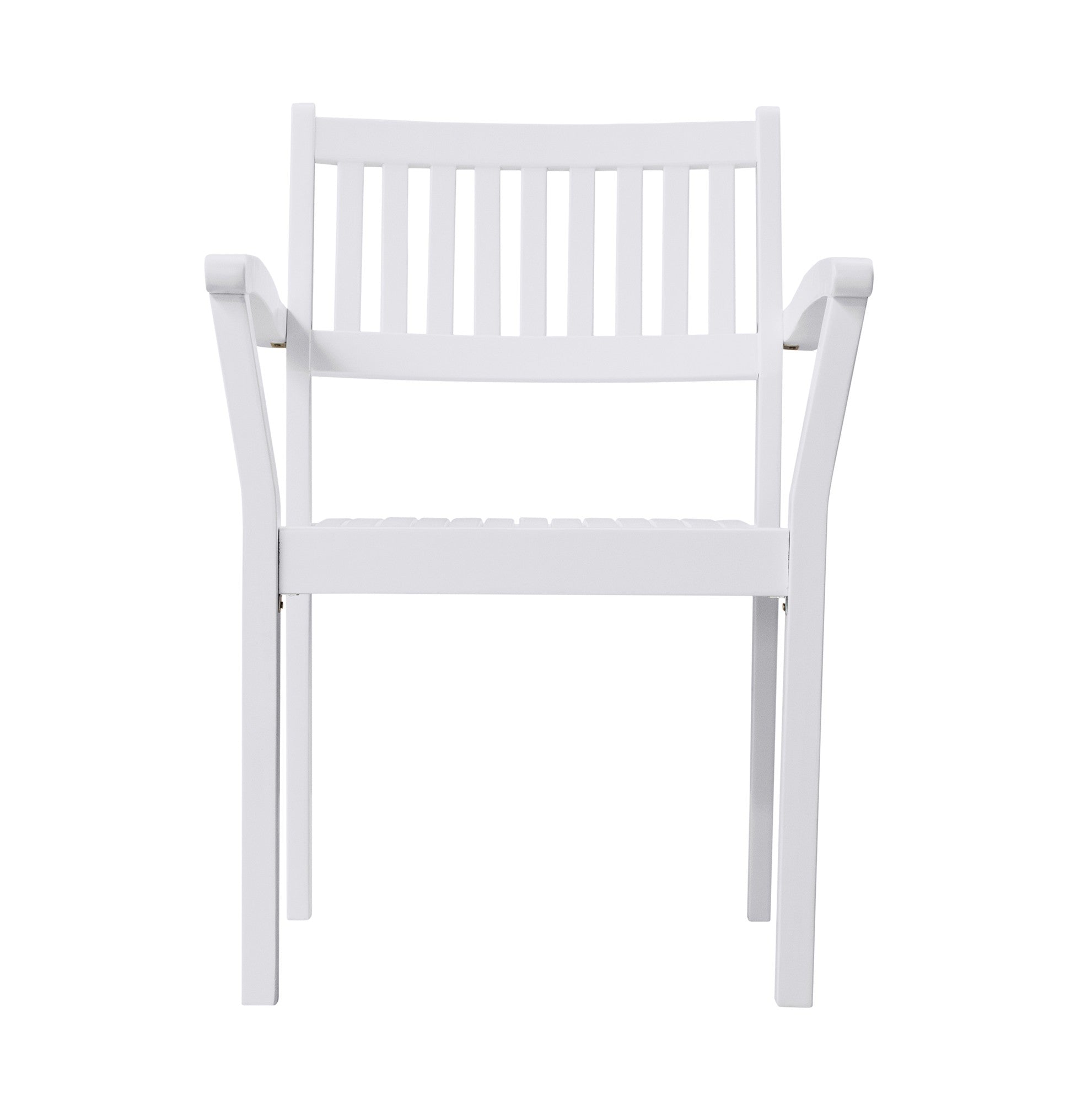Set Of Two White Stacking Armchairs