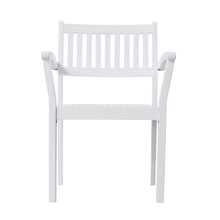 Set Of Two White Stacking Armchairs
