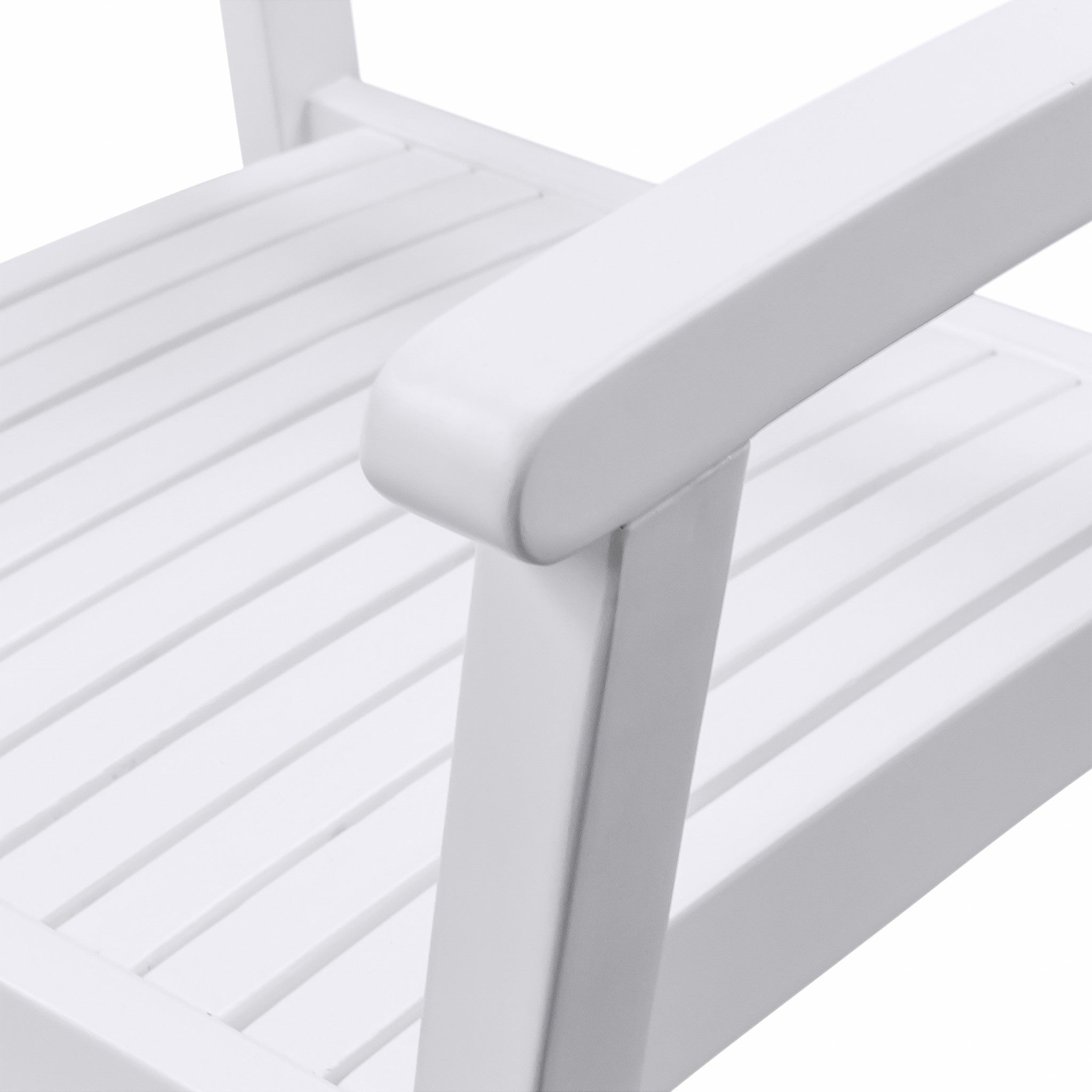 Set Of Two White Stacking Armchairs