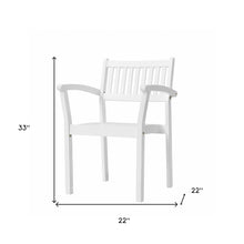 Set Of Two White Stacking Armchairs