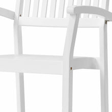 Set Of Two White Stacking Armchairs