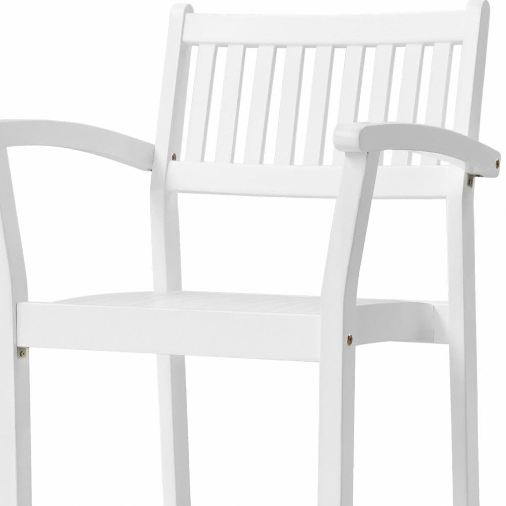 Set Of Two White Stacking Armchairs