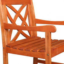 Brown Patio Armchair With Decorative Back