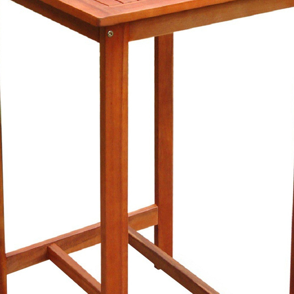 Chestnut Brown Square Bar Table