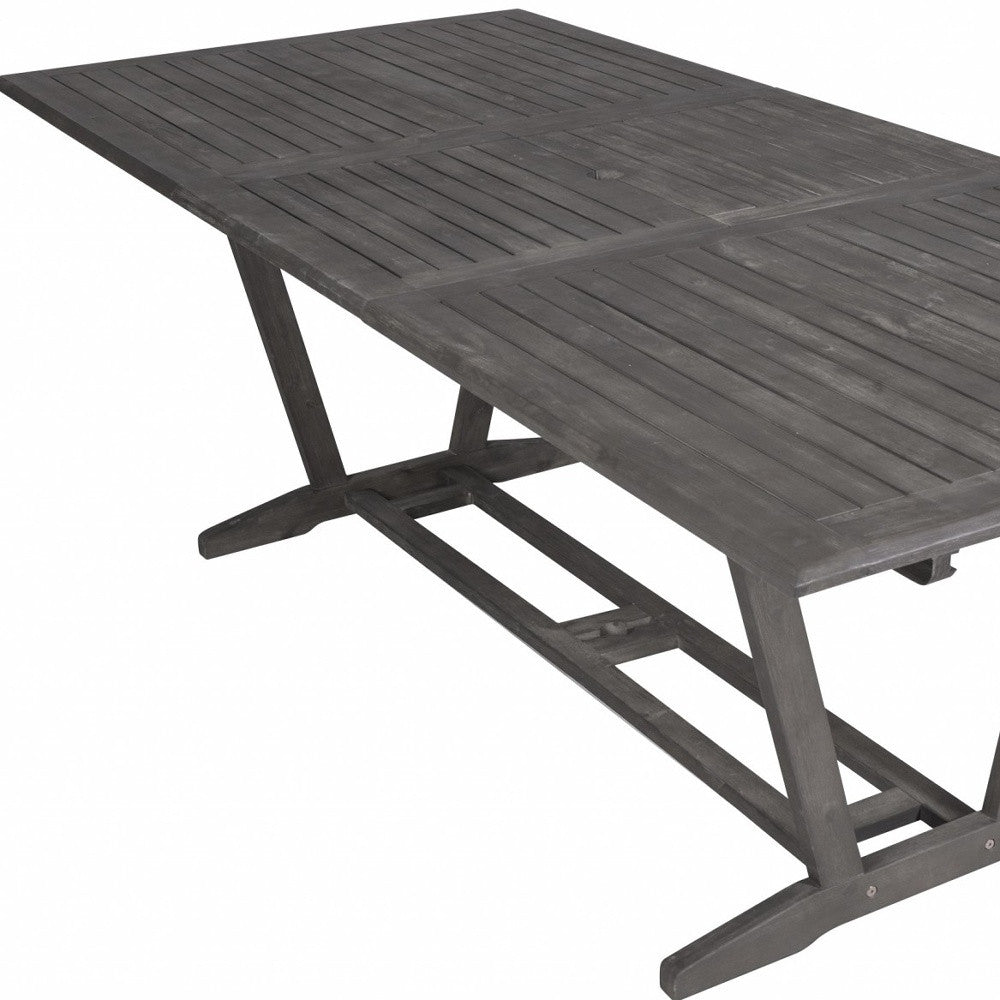 Distressed Grey Extendable Dining Table