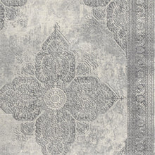 2’ X 4’ Gray Distressed Medallion Area Rug