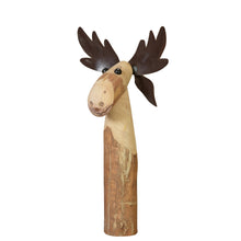 Wood And Metal Moose Sculpture