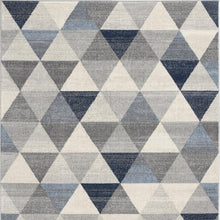 2’ X 10’ Navy Blue Geometric Diamond Runner Rug