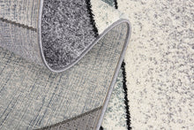 4’ X 6’ Gray And Blue Prism Pattern Area Rug