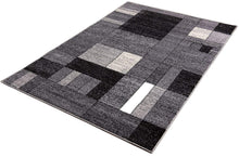 8’ X 11’ Gray Distressed Geometric Area Rug