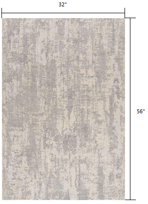 3’ X 5’ Gray Metro Modern Abstract Area Rug