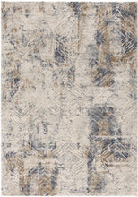 3’ X 5’ Ivory And Beige Abstract Diamonds Area Rug