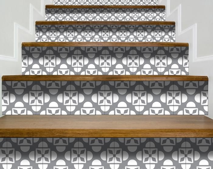 Light Gray And White Coli Peel And Stick Tiles - 4" X 4"