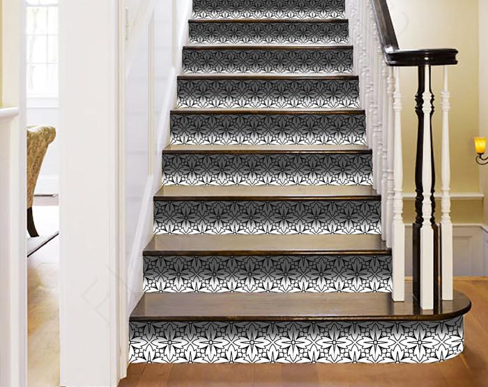 Black And White Silo Peel And Stick Removable Tiles - 4" x 4"