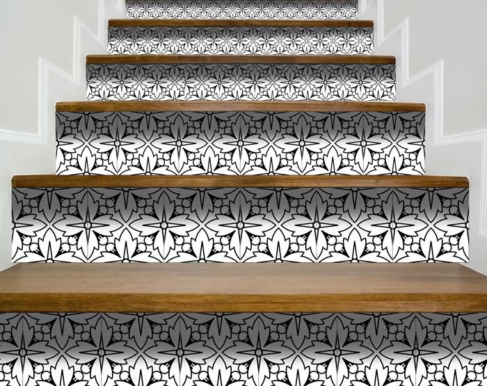 Black And White Silo Peel And Stick Removable Tiles - 4" x 4"