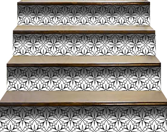 Black And White Silo Peel And Stick Removable Tiles - 4" x 4"