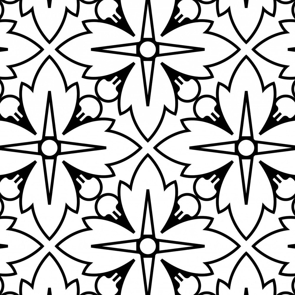 Black And White Silo Peel And Stick Removable Tiles - 4" x 4"