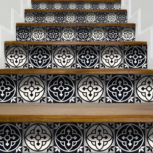 4" X 4" Black And White Rory Peel And Stick Removable Tiles