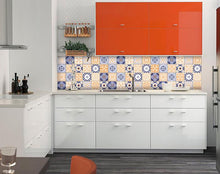 Yellow White And Blues Peel And Stick Removable Tiles - 4