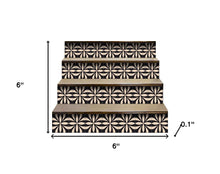 Intertwined Black And Cream Peel And Stick Removable Tiles - 4