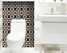 Intertwined Black And Cream Peel And Stick Removable Tiles - 4