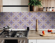 Vintage Purple And Taupe Mosaic Peel And Stick Removable Tiles - 4