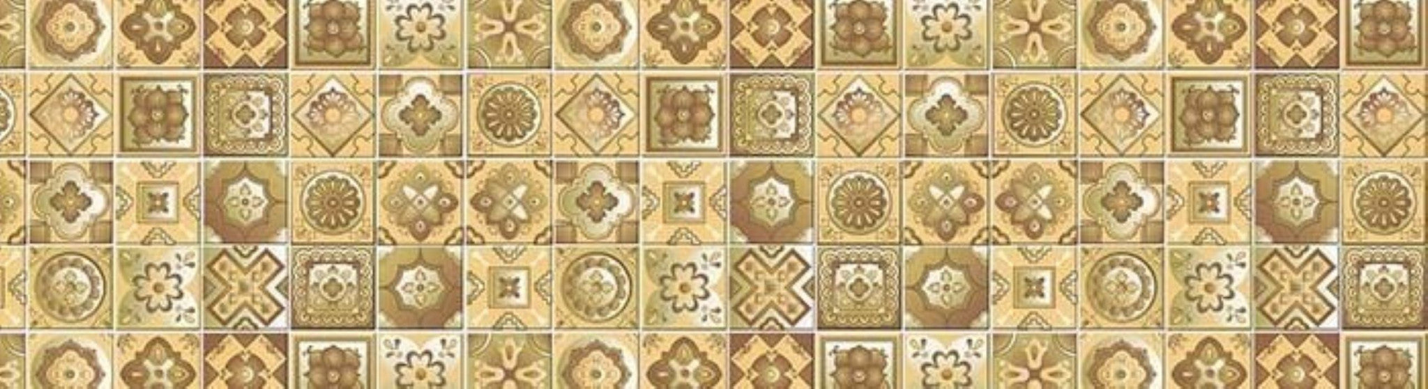 Vintage Beige And White Peel And Stick Removable Tiles 4" X 4"