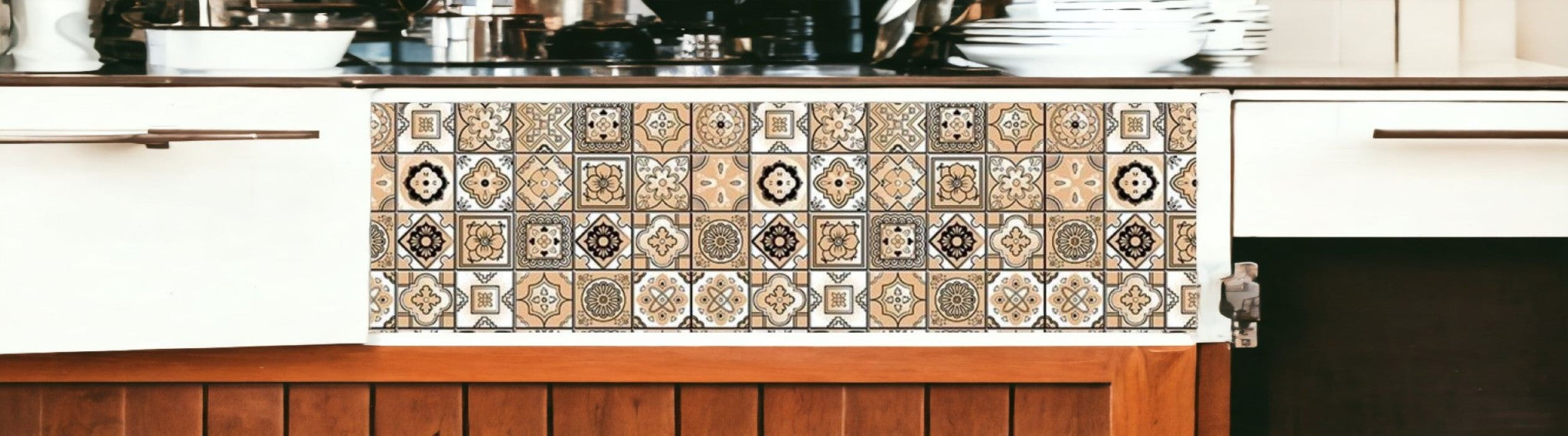 4" X 4" Shades Of Taupe Mosaic Peel And Stick Removable Tiles