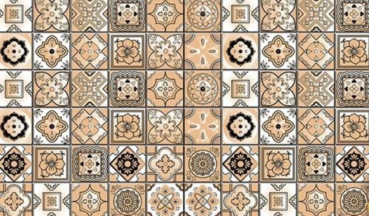 4" X 4" Shades Of Taupe Mosaic Peel And Stick Removable Tiles