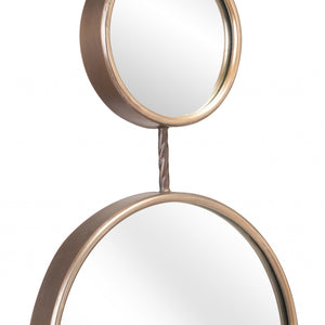 Gold Modern Hanging Mirror Duo