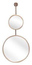 Gold Modern Hanging Mirror Duo