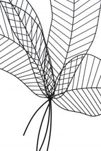 Matte Black Boho Chic Palm Leaf Wall Art