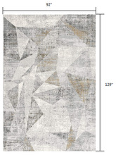 5’ X 8’ Gray Distressed Prism Modern Area Rug