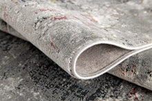 2’ X 10’ Gray And Ivory Abstract Runner Rug