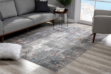 2’ X 10’ Gray And Ivory Abstract Runner Rug