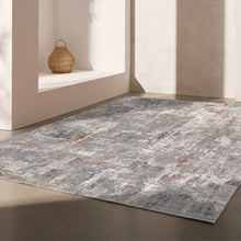 2’ X 10’ Gray And Ivory Abstract Runner Rug
