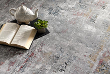 2’ X 10’ Gray And Ivory Abstract Runner Rug